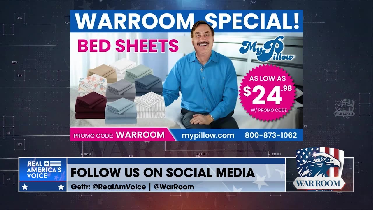 WarRoom Special On Bed Sheets For The Posse On MyPillow Website Now!