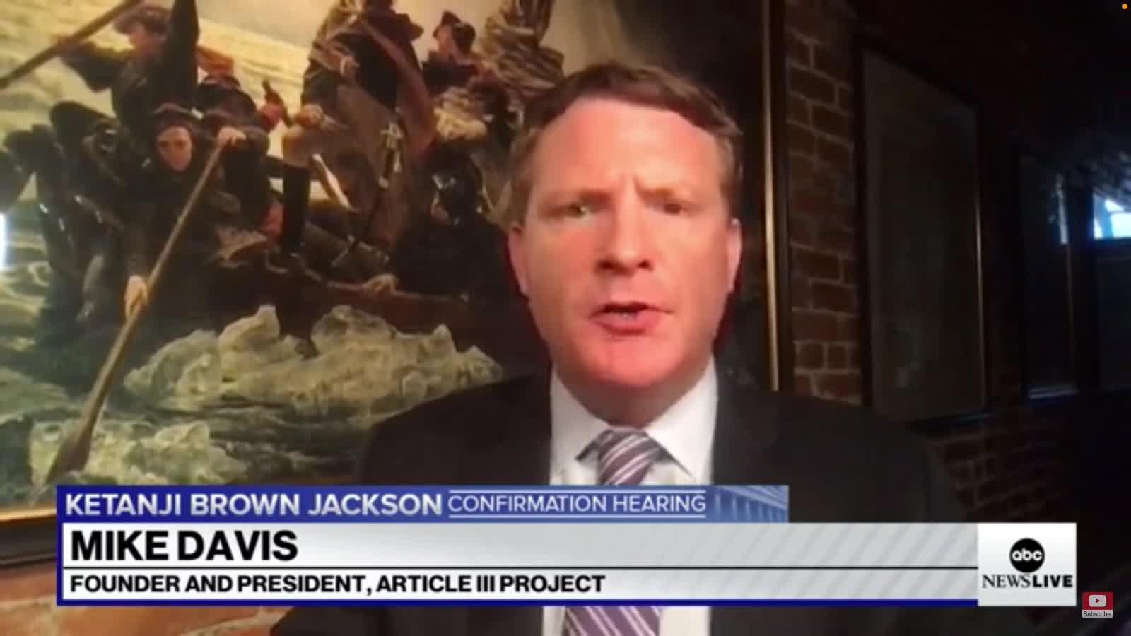 Mike Davis details concern about Senate not fully vetting Ketanji Brown Jackson to ABC News Live