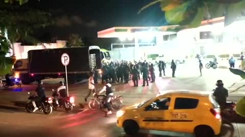 Momentos en que la Policía realiza captura