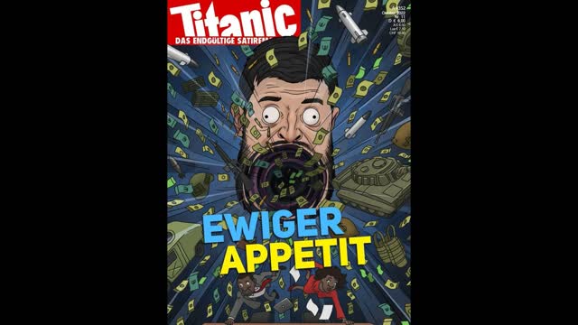 Zelensky on the cover page of a German magazine