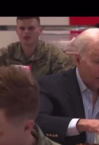 Soldier Laughs at Biden as He Tears up from Spicy Pizza