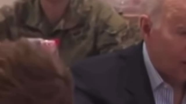 Soldier Laughs at Biden as He Tears up from Spicy Pizza