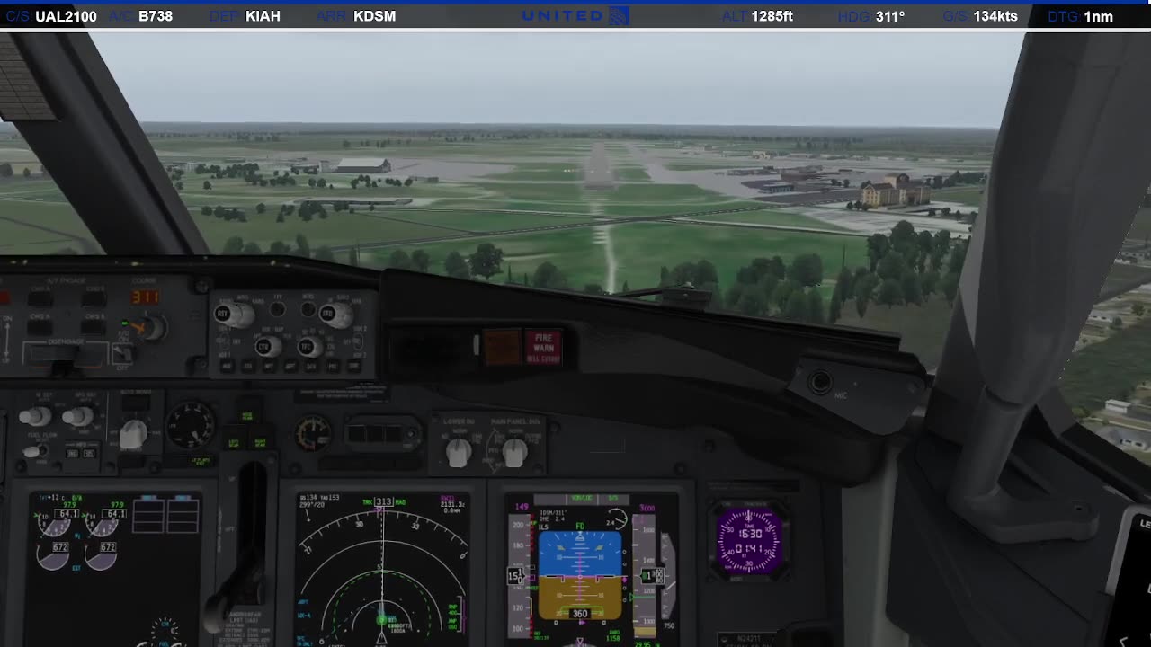 Landing in Des Moines