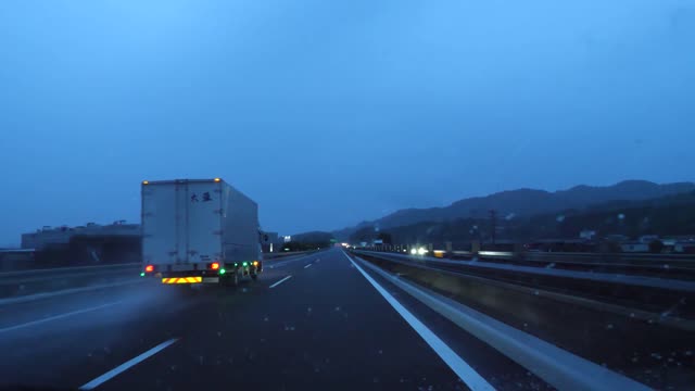 walking on the road at night
