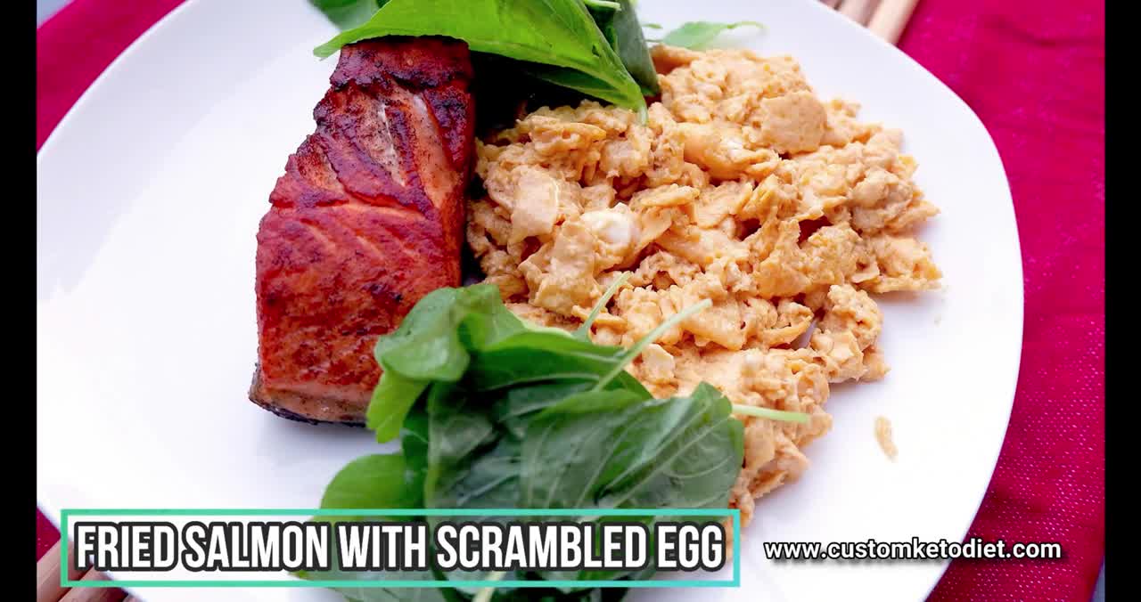 How To Make Fried Salmon with Scrambled Egg