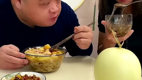 Top popular comedy husband and wife eating foods unique 😂😂