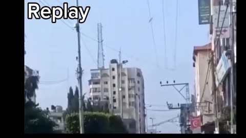 Perfectly Placed Israel Bombs Take Down A Hamas Headquarters