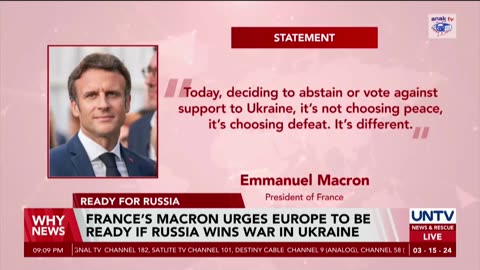 France’s Macron urges Europe to be ready if Russia wins war over Ukraine