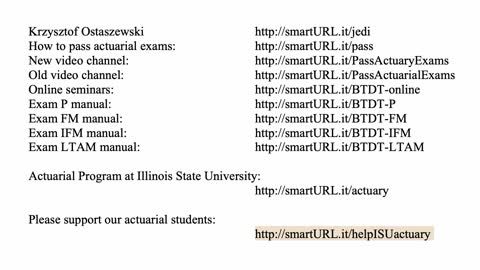 Exam P exercise for April 1, 2021