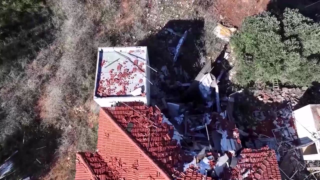 Drone video shows damage to an Israeli town on Lebanon's border