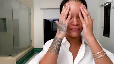 Rihanna skincare night routine