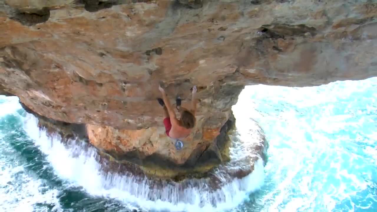 Chris Sharma's Most Spectacular Climb! First Ascent of Es Pontás, Mallorca-5