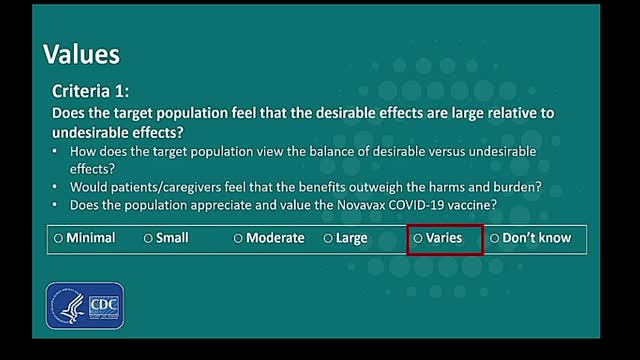 ACIP Meeting - Novavax COVID-19 vaccine, Clinical Considerations & Vote July 19, 2022