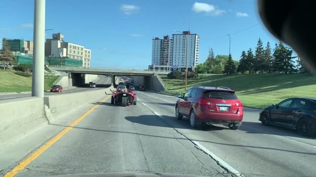 Following the unusual car in Winnipeg, Canada