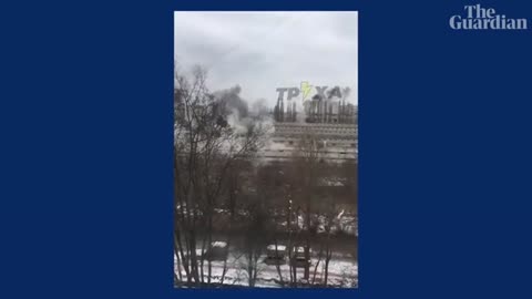 Ukraine_ Russian rockets strike buildings in Kharkiv