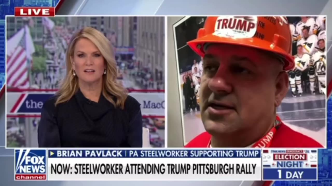 Steel worker attending Trump Pittsburgh rally