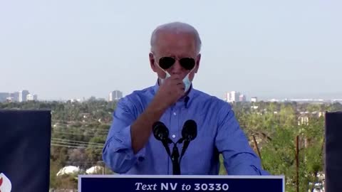 Biden Takes Off His Mask To Cough On His Hand