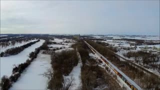 Fremont SRA Blue Water Lakes covered by Ice and Snow