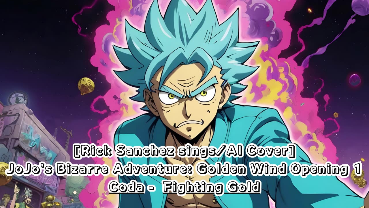 [Rick Sanchez sings/AI Cover] JoJo's Bizarre Adventure: Golden Wind Opening 1 Coda - Fighting Gold