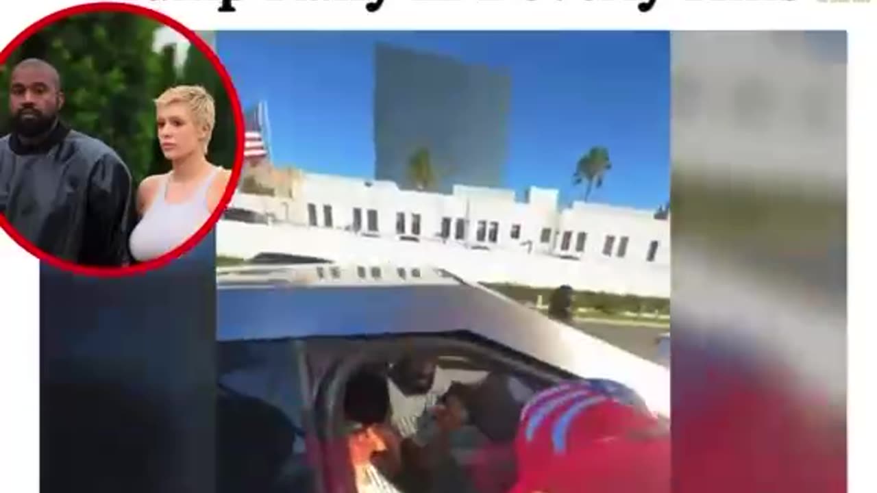 Kayne West pulls up on some 45+ fans in Beverly Hills ..