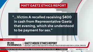 The House Ethics Committee report on Matt Gaetz was released.