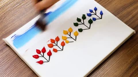 painting rainbow tree