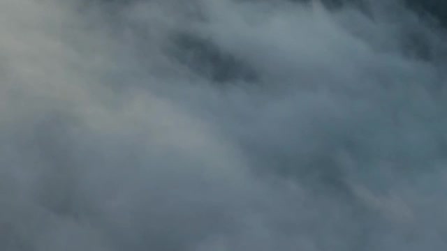 Landscape seen from above covered by mist