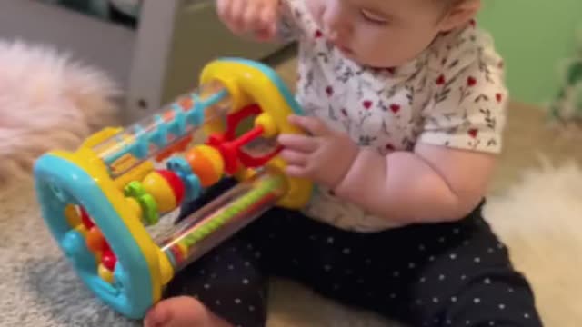 Little boy is so proud of his mama for cleaning