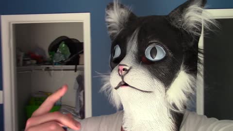 CatDad Feeds His Kitties In Cat Mask Fail!