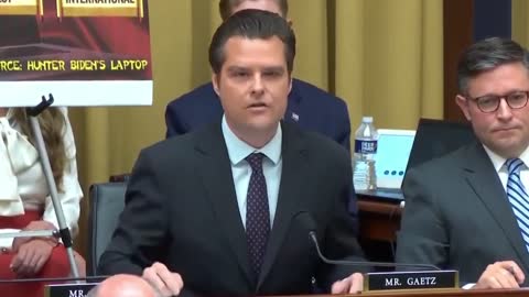 Matt Gaetz: DOJ Accidentally CONFIRMS "Ongoing Investigation" Into Hunter Biden