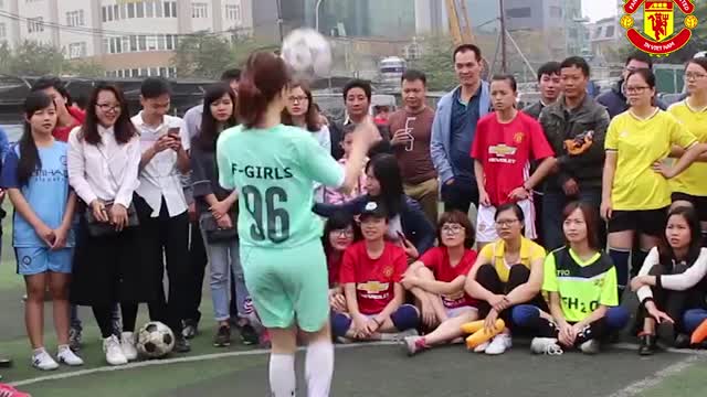 Vietnamese girl as a professional player (Girl Football)