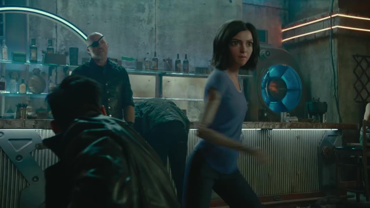 Alita battle angel movie fight scene