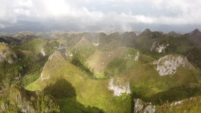 Aerial View on Green Mountains (Drone Footage)