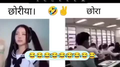 Girl Vs boy's funny video 😂