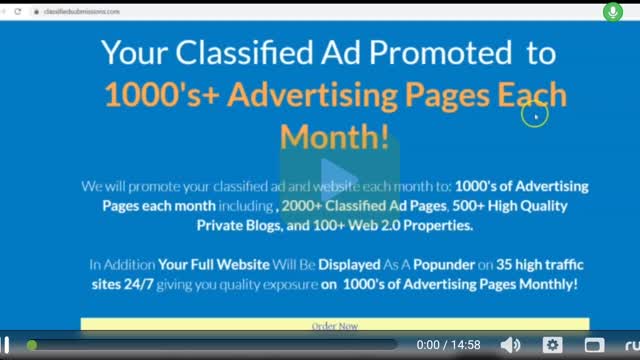 Your Classified Ad Promoted to 1000's+ Advertising Pages Each Month!