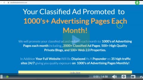 Your Classified Ad Promoted to 1000's+ Advertising Pages Each Month!