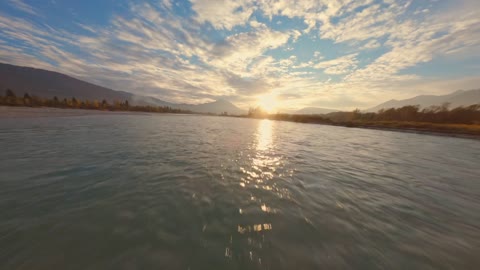 Drone captures marvelous footage of riverbank lowest fly height