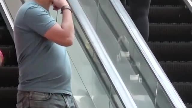 Touching Hands On Escalator Prank