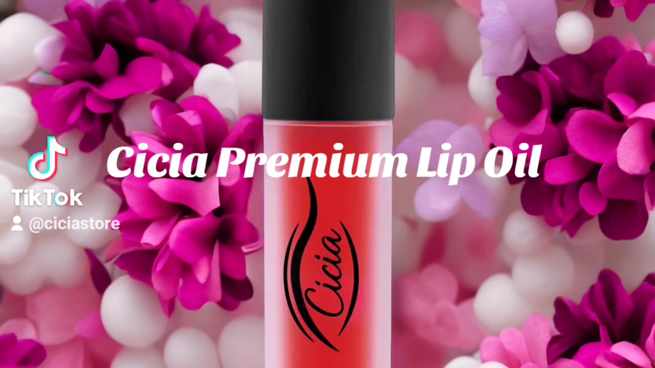 Cicia Premium Red Lip Oil - Cherry Moisturizing and Nourishing Glossy Finish | Lip Care Treatment