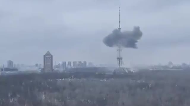 Russian strikes 385 m-high Kyiv TV Tower