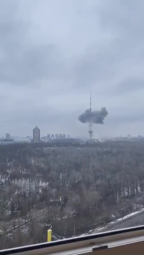 Russian strikes 385 m-high Kyiv TV Tower