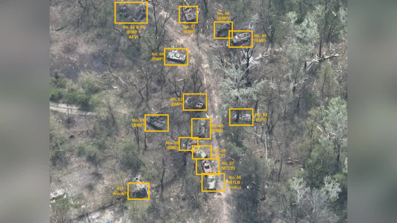 The Russians lost 73 military equipment.
