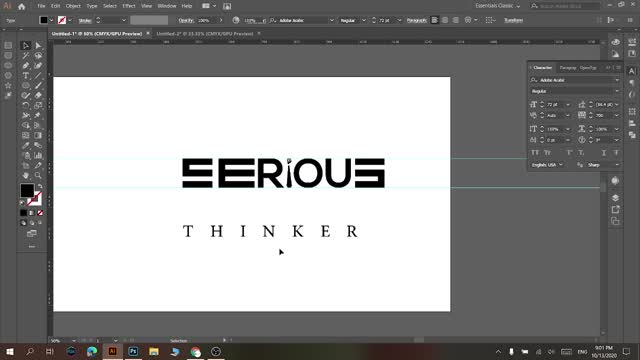 Logo Design tutorial for Beginners | Serious Thinker logo design|