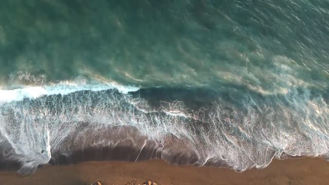 Ocean Sea Waves _ Drone Aerial View _ Free stock footage _ Free HD Videos - no copyright