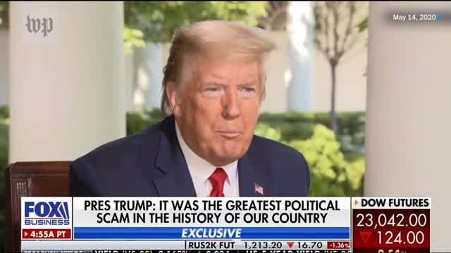 President Trump talking about the unmasking of his campaign