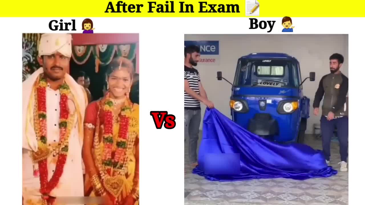 Girl Vs Boy After Fail In Exam