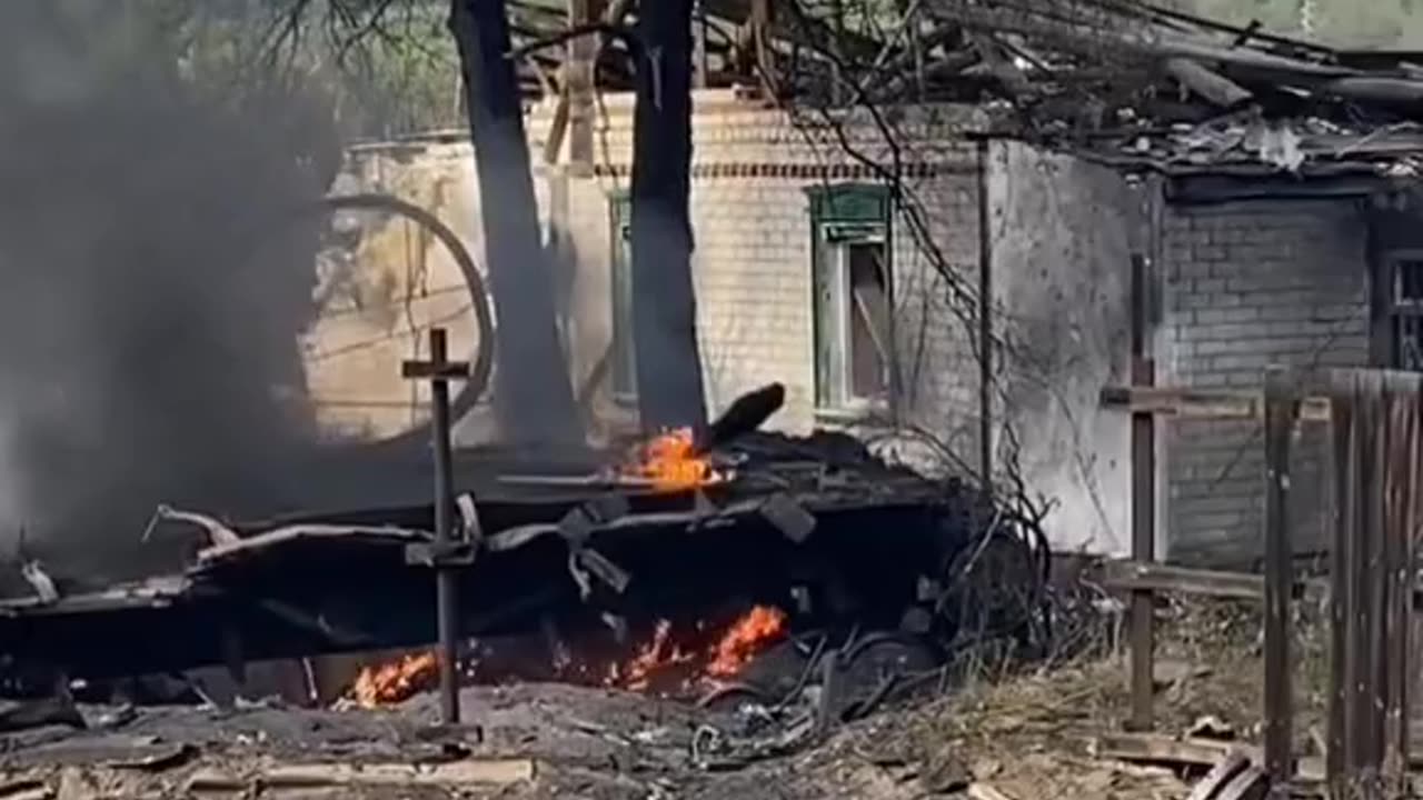 The burning of a Ukrainian Armed Forces