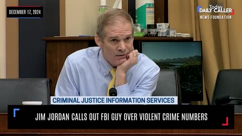 Jim Jordan Calls Out FBI Guy Over Violent Crime Numbers