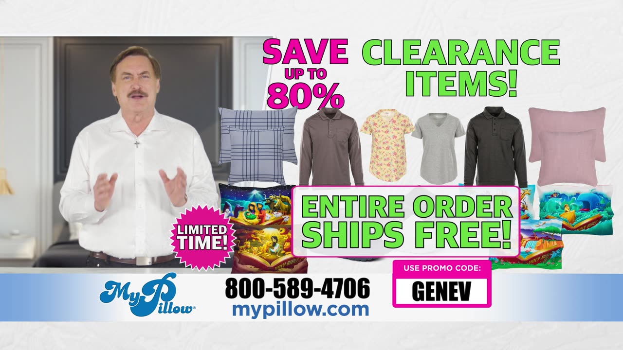 Up to 80% off Your Entire Order at MyPillow.com with Free My Pillow Promo Code, "GeneV" at checkout!