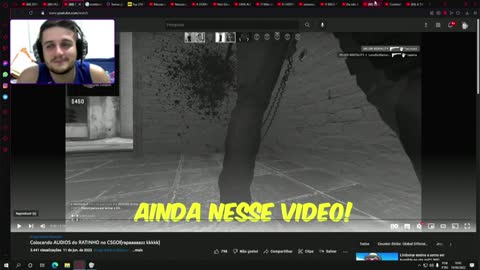 REACT - Colocando AUDIOS do RATINHO no CSGO!(rapaaaaazz kkkkk) ( Homem Biscoito )